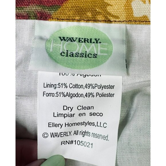 NEW Waverly Home Classics Buckingham Valance 80" X 15" Chianti Red Mistral - Picture 8 of 9